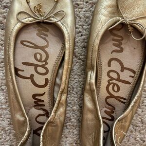 Sam Edelman Metallic Gold Flats
